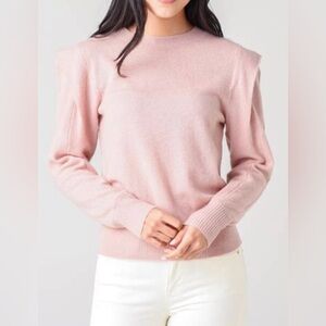 Frame Denim Soft Pink Kennedy Cashmere Sweater - Size XS